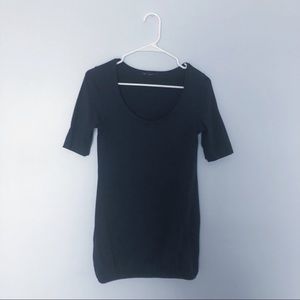 Basic Gap Fold-over Navy Shirt, maternity friendly